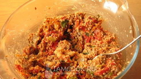 шейки, фаршированные кускусом и потрохами