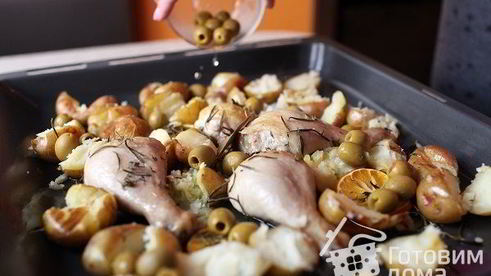 средиземноморская курица, запеченная с картофелем