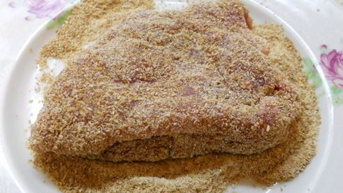 свиные отбивные кармашки с сыром и яблоками