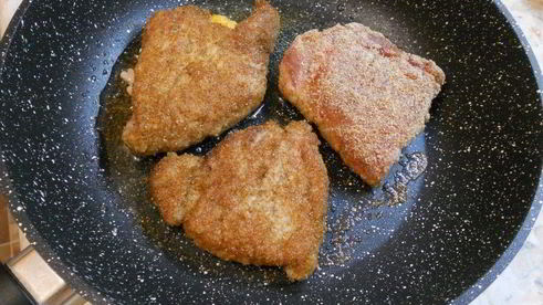 свиные отбивные кармашки с сыром и яблоками