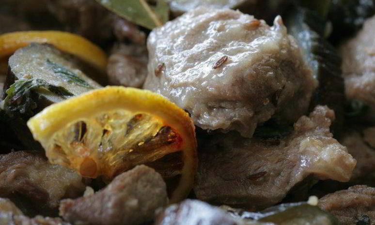 Рецепт тушеной баранины с баклажанами