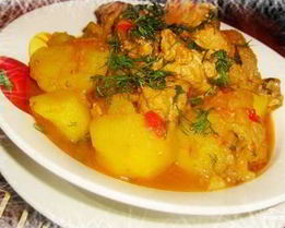 Тушеная телятина с картофелем