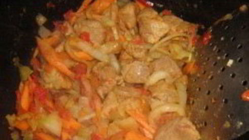 тушеная телятина с картофелем