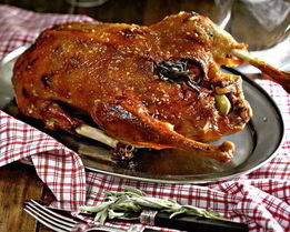 Запеченный гусь с глазурью
