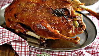 Запеченный гусь с глазурью