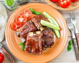 Запеченные ребрышки в кисло-сладкой глазури