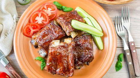 запеченные ребрышки в кисло-сладкой глазури