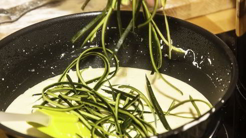 ньокки с соусом из креветок