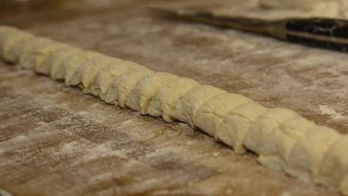 ньокки с соусом из креветок