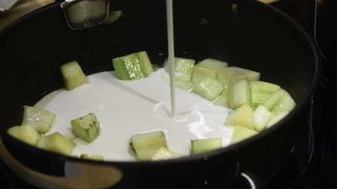 ньокки с соусом из креветок