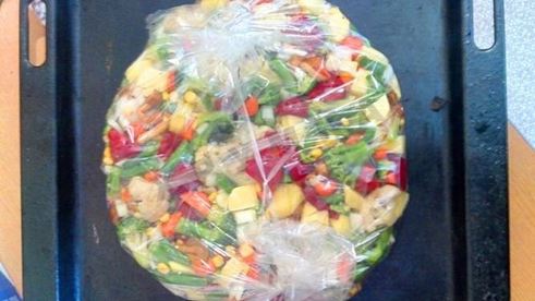 овощи в рукаве в духовке гарнир праздничный