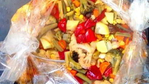 овощи в рукаве в духовке гарнир праздничный