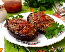 Баклажаны фаршированные мясным фаршем