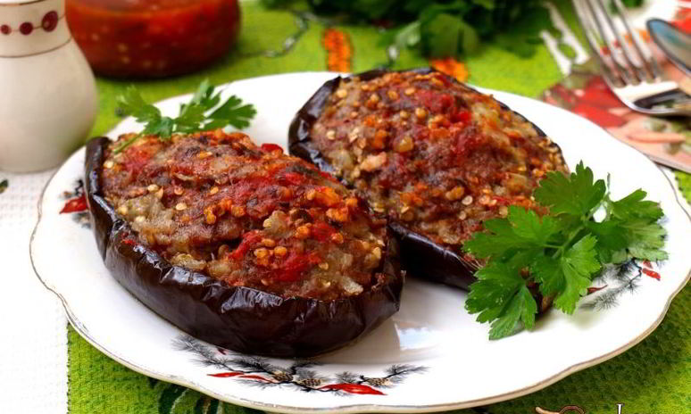 Рецепт баклажанов фаршированных мясным фаршем