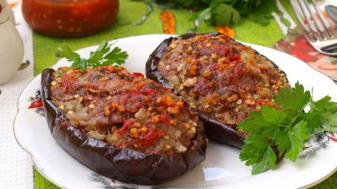 баклажаны фаршированные мясным фаршем