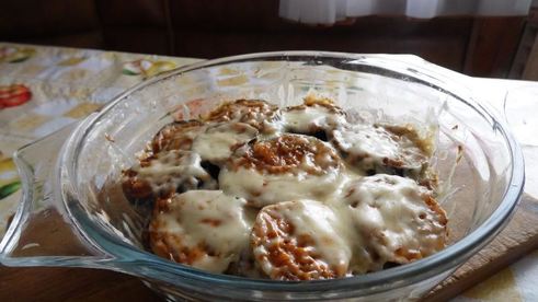 баклажаны и кабачки с сыром в микроволновке