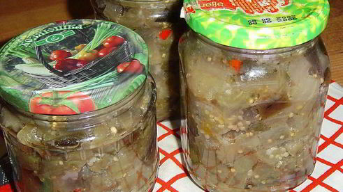 баклажаны с чесноком и горьким перцем