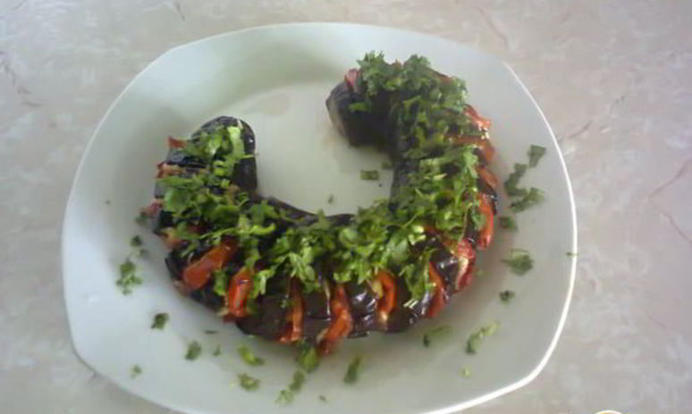 Рецепт баклажанов запеченных подкова