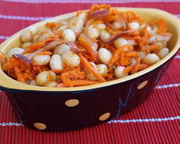 Фасоль по-корейски с морковью и уксусом