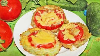 Кабачки с колбасой и сыром