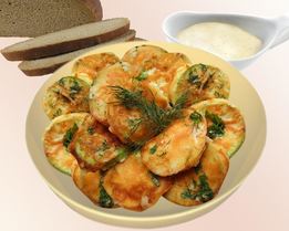 Кабачки в кляре с чесноком