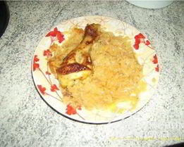 Капуста, запеченная в духовке с курочкой