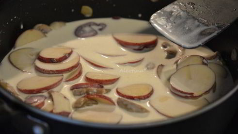 картофельный гратен с грибами