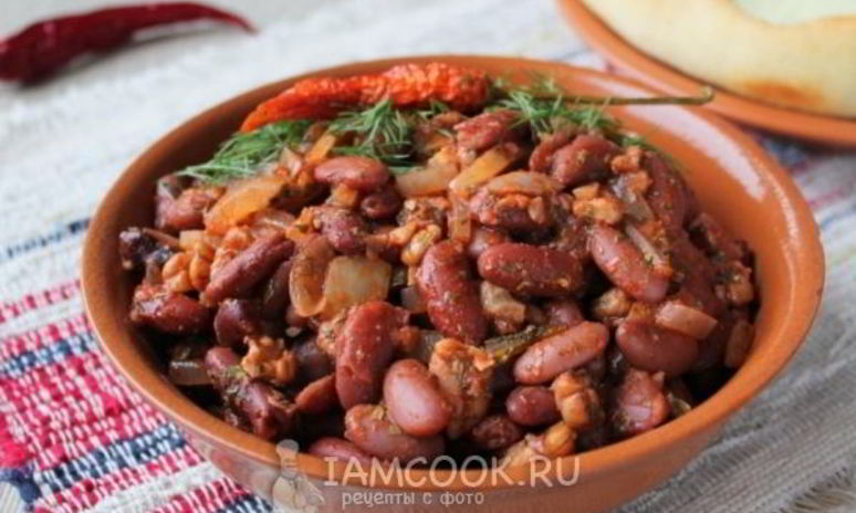 Рецепт лобио из красной фасоли