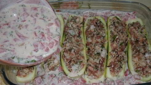 молоденькие фаршированные кабачки