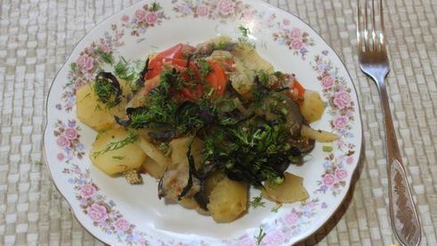 овощи, запеченные в рукаве