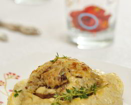 Патиссоны, фаршированные мясом и грибами