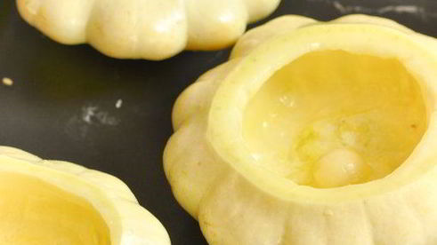 патиссоны, фаршированные мясом и грибами