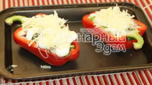 перец фаршированный брокколи и грибами