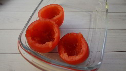 помидоры, запеченные с омлетом