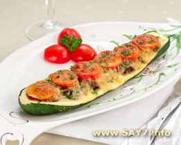 Цуккини, фаршированные грибами