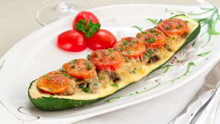 Цуккини, фаршированные грибами