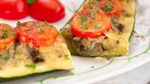 цуккини, фаршированные грибами