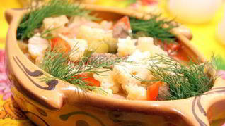 Цветная капуста с говядиной в мультиварке