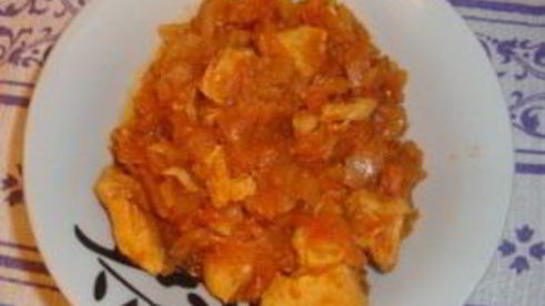 тушеная капуста с индейкой в мультиварке