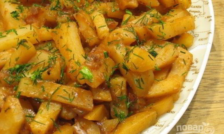 Рецепт тушеной картошки в мультиварке