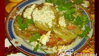 Тушеные кабачки с помидорами