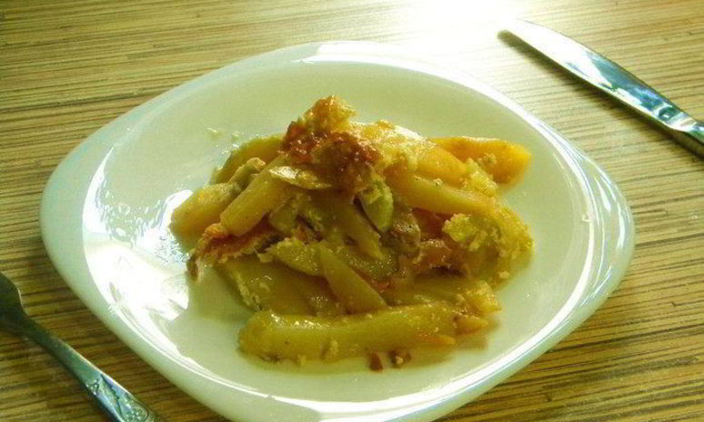 Рецепт весеннего запеченного картофеля со свининой