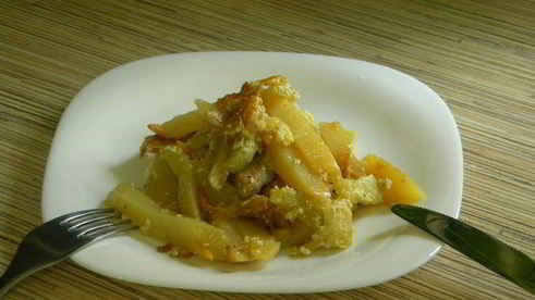 весенний запеченный картофель со свининой