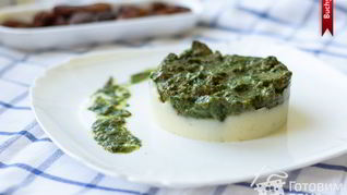 Говяжья печень со шпинатом и финиками