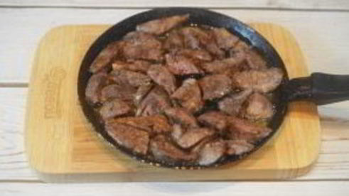 куриная печень с грибами