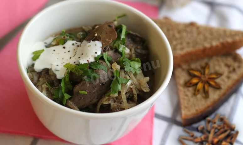 Рецепт куриной печени с луком в мультиварке