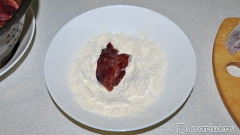 куриная печень с винно-медовым соусом