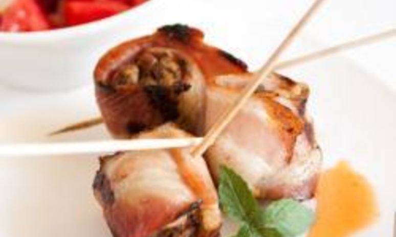 Рецепт куриной печени в беконе