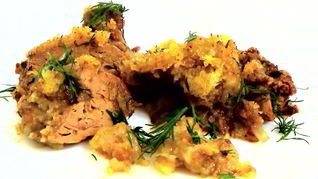 Куриная печень в узелке