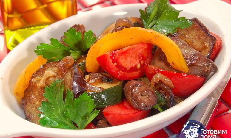 Рецепт куриной печенки с овощами